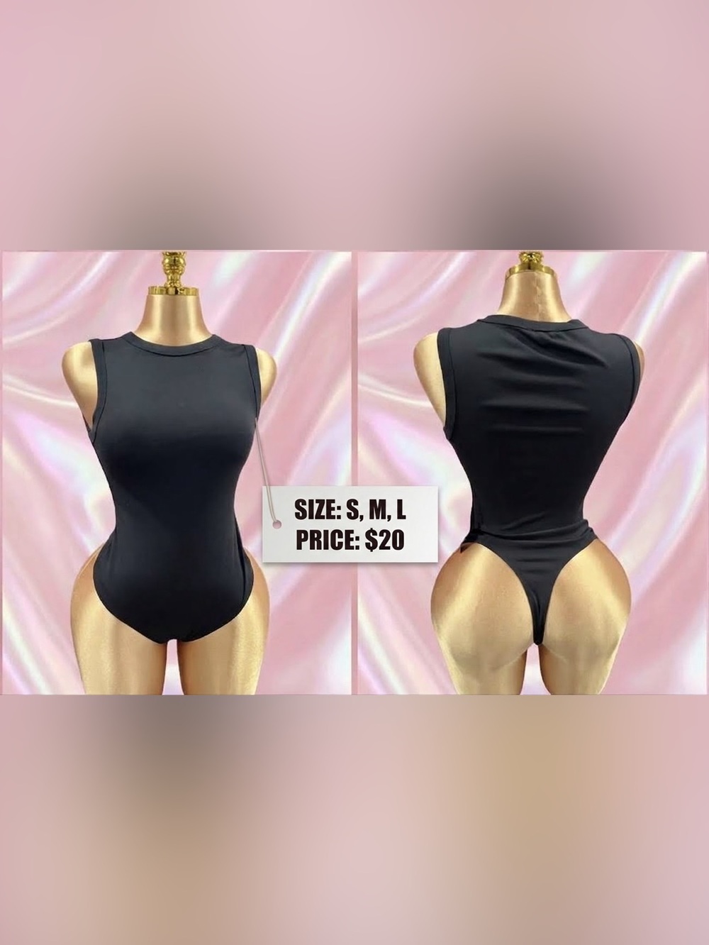 Classic Black Sleeveless Kids One-Piece Bodysuit